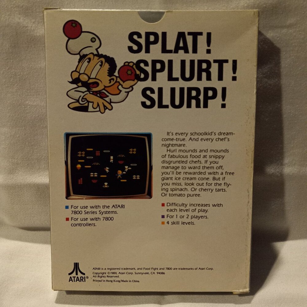 FOOD FIGHT CIB - ATARI 7800 UN-Tested - Picture 2 of 6